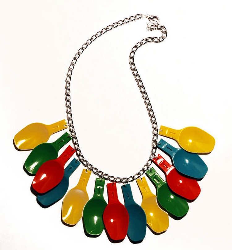 Plastic Ice Cream Spoons Necklace