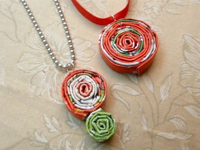 Upcycled Newspaper Jewelry