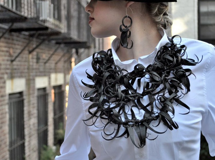 Upcycled Rubber Necklce