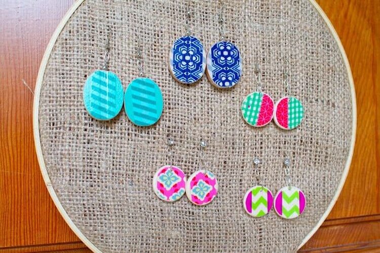 Washi Tape Earrings