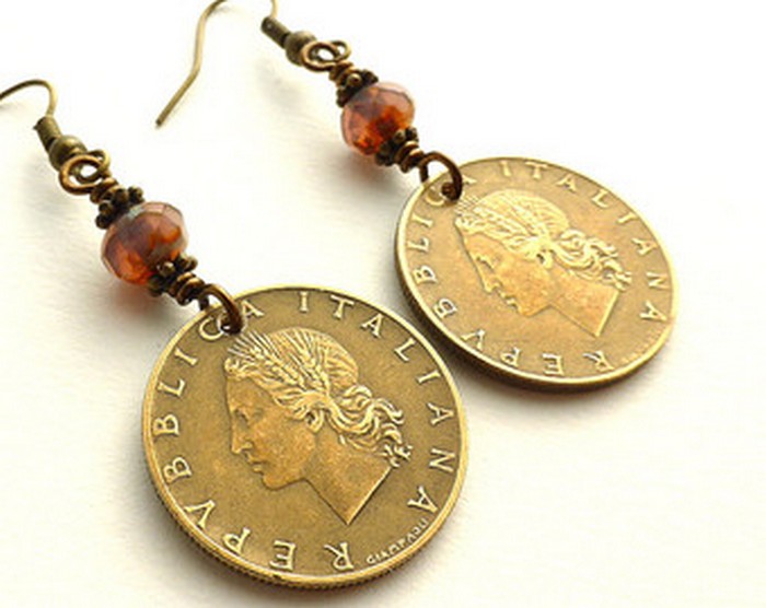 Coin Upcycled Earrings