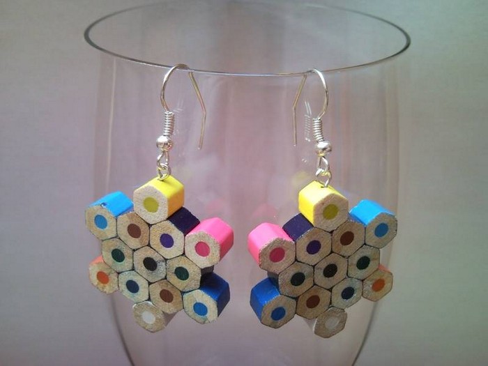 DIY Colored Pencil Earrings