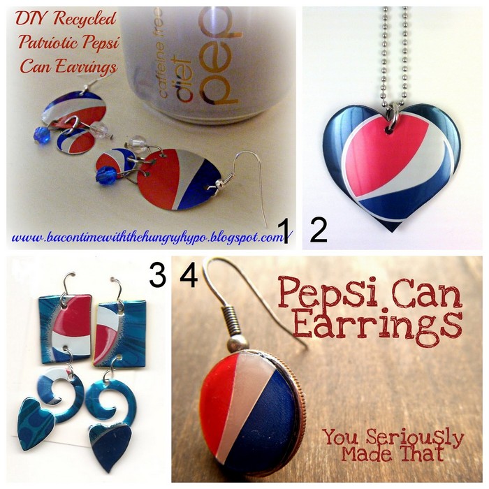 DIY Recycled Pepsi Can Earring