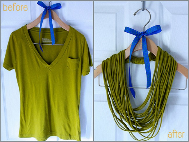 DIY Recycled T-shirt Nacklace