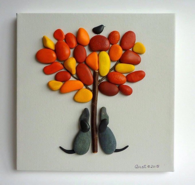 Pebble Art Tree