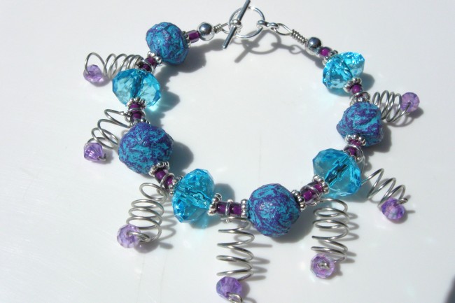 Recycled Beads Jewelry Bracelet