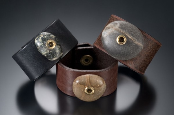 Recycled Leather Belt into Jewelry Bracelet