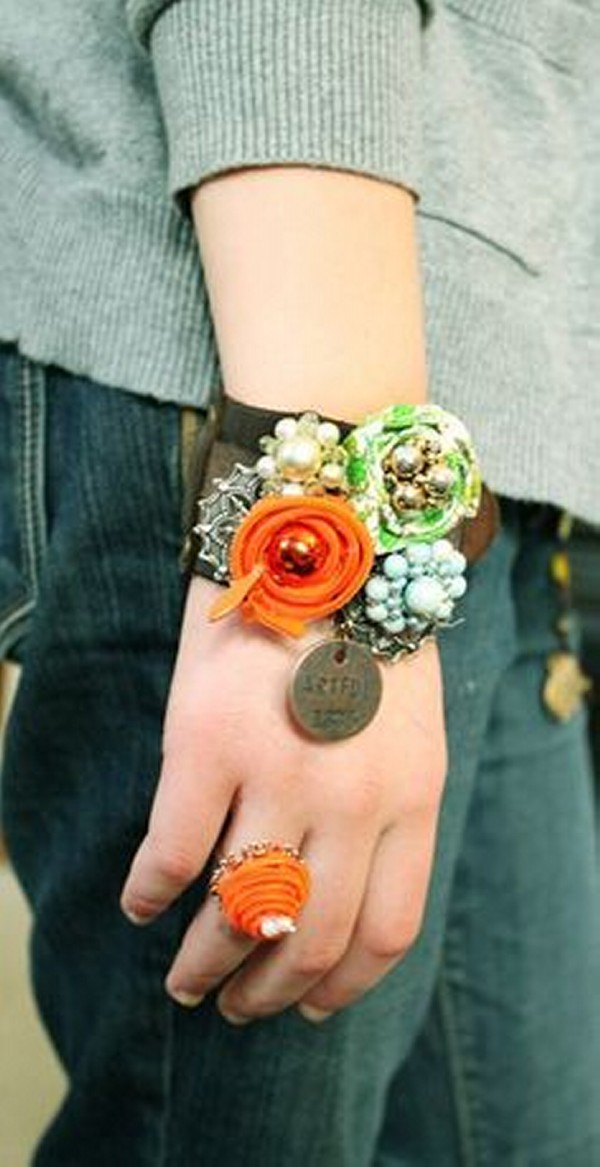 Upcycled Fabrics Jewelry Bracelet