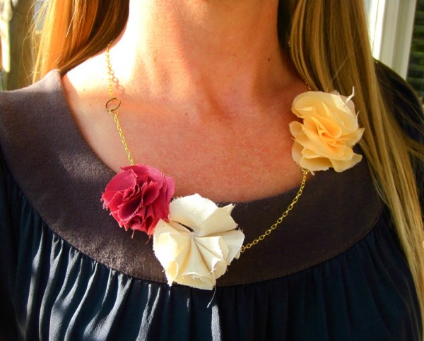 Upcycled Fabrics Jewelry Flowers