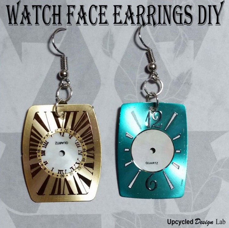 Upcycled Watch Face Earrings