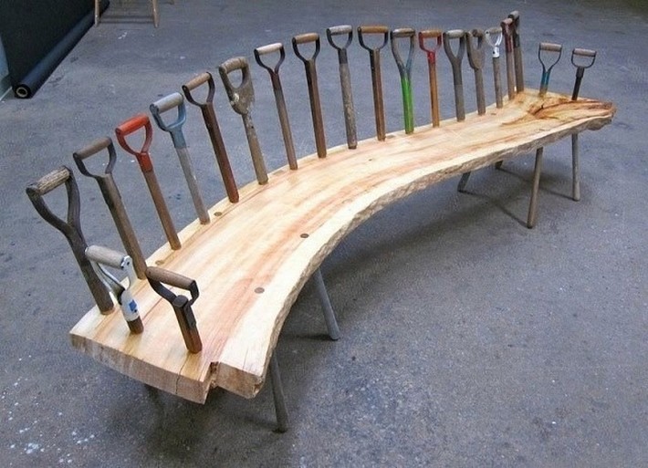 patio recycled bench idea