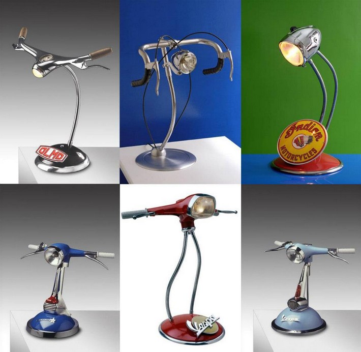 recycled lamp art