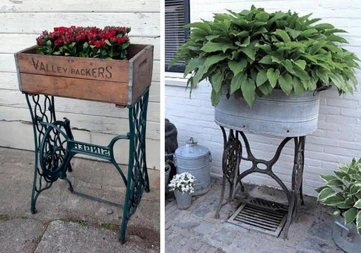 recycled swing machine planters